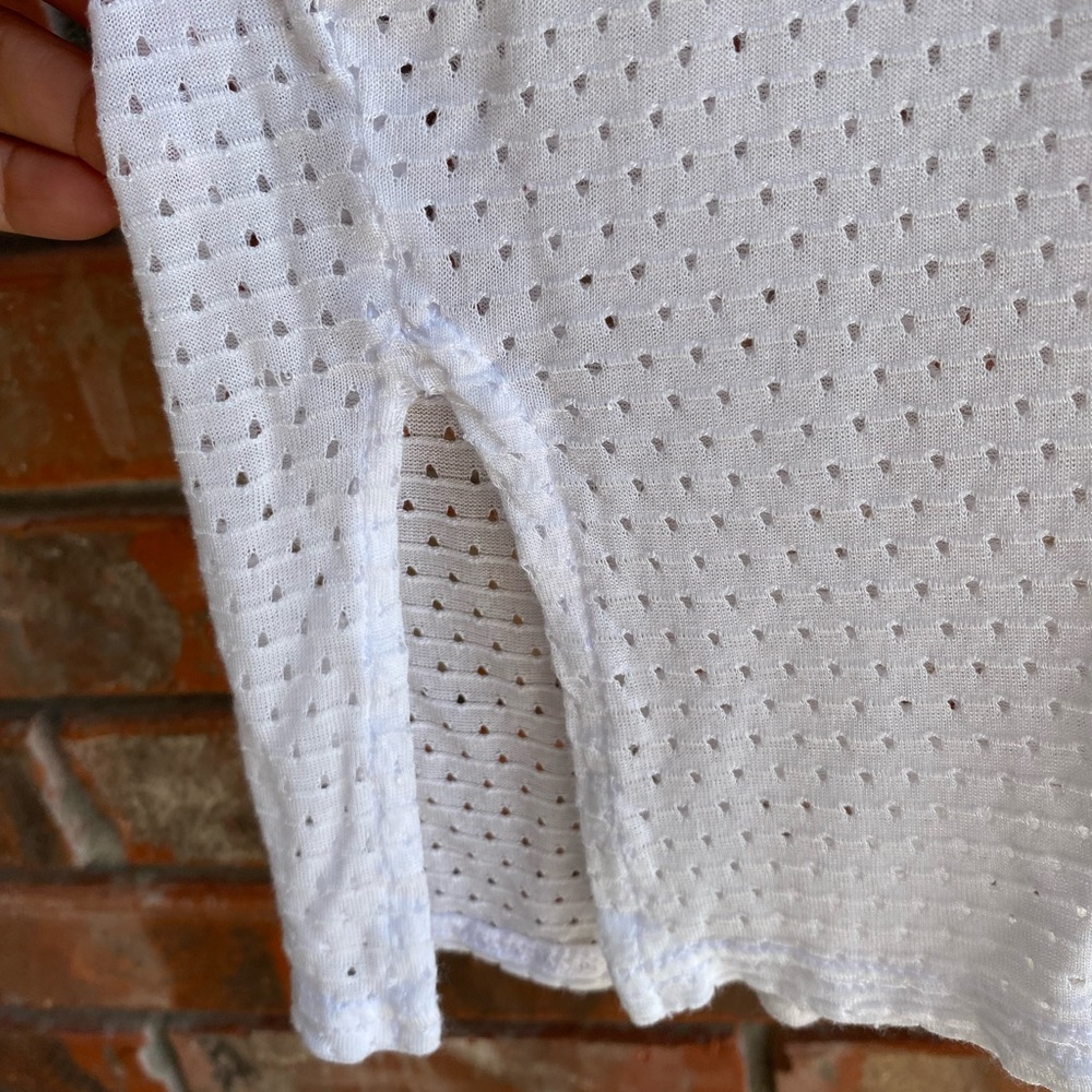 FP movement by free people white mesh t shirt short sleeve size XS - Picture 4 of 8